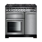 Rangemaster EDL90DFFSS/C 90cm Dual Fuel Range Cooker Encore Deluxe Stainless Steel / Chrome, A Rated