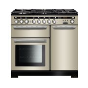Rangemaster EDL100DFFIV/C 100cm Dual Fuel Range Cooker Encore Deluxe Ivory / Chrome, A Rated