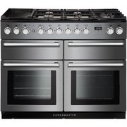 Rangemaster NEXSE110DFFSS/C 110cm Dual Fuel Range Cooker Nexus SE Stainless Steel / Chrome, A Rated