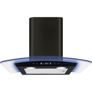 CDA EKP60BL 60cm Chimney Cooker Hood, Black, D Rated