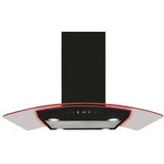 CDA EKPK90BL 90cm Chimney Cooker Hood, Black, D Rated
