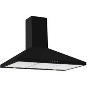 CDA ECH93BL 90cm Chimney Cooker Hood, Black, C Rated
