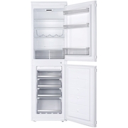CDA FW725 Frost Free Integrated Fridge Freezer, Sliding Hinge, 50/50, White, E Rated