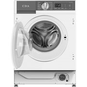 CDA WD814 Integrated Washer Dryer, 8kg/6kg, 1400 Spin, White, D Rated