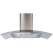 CDA ECP92SS 90cm Chimney Cooker Hood, Stainless Steel, D Rated