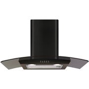 CDA ECP72BL 70cm Chimney Cooker Hood, Black, D Rated