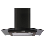 CDA ECP62BL 60cm Chimney Cooker Hood, Black, D Rated