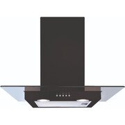 CDA ECN62BL 60cm Chimney Cooker Hood, Black, D Rated