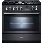 Rangemaster PROP90FXPDFFSL/C 90cm Dual Fuel Range Cooker Professional Plus FXP Slate / Chrome, A Rated