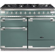 Rangemaster ELS110DFFMG 110cm Dual Fuel Range Cooker Elise Mineral Green / Brushed Nickel, A Rated