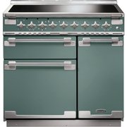 Rangemaster ELS90EIMG 90cm Induction Range Cooker Elise Mineral Green / Brushed Nickel, A Rated