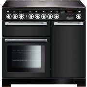 Rangemaster EDL100EICB/C 100cm Induction Range Cooker Encore Deluxe Charcoal Black / Chrome, A Rated