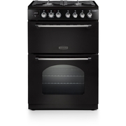 Rangemaster CLA60DFFBL/C Dual Fuel Cooker with Double Oven Classic Black / Chrome, A Rated