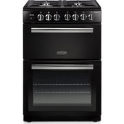 Rangemaster PROPL60DFFBL/C Dual Fuel Cooker with Double Oven Professional Plus Black / Chrome, A Rated