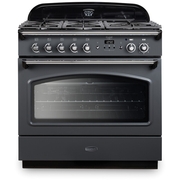 Rangemaster CLAS90FXDFFSL/C 90cm Dual Fuel Range Cooker Classic FX Slate / Chrome, A+++ Rated
