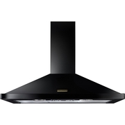 Rangemaster RHDC90BL/B 90cm Chimney Cooker Hood Black / Brass, B Rated