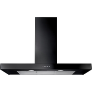 Rangemaster UHDF110BL 110cm Chimney Cooker Hood Flat Black, B Rated