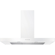 Rangemaster UHDF90WH 90cm Chimney Cooker Hood Flat White, B Rated