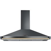 Rangemaster RCLAHDC100SL/B 100cm Chimney Cooker Hood Classic Slate / Brass Rail