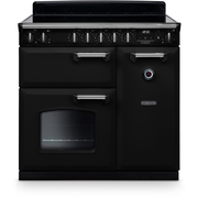 Rangemaster CL90EIPGBL/CM1 90cm Induction Range Cooker Classic Gloss Black / Chrome, A Rated