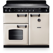 Rangemaster CL100EIPPCR/CM1 100cm Induction Range Cooker Classic Pale Cream / Chrome, A Rated