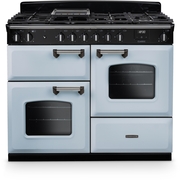 Rangemaster CLO110DFPMSB/CM1 110cm Dual Fuel Range Cooker Classic Misty Blue / Chrome, A Rated