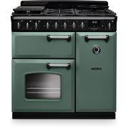 Rangemaster CLDL90DFPMGR/CM1 90cm Dual Fuel Range Cooker Classic Deluxe Mineral Green / Chrome, A Rated