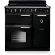 Rangemaster CLDL90EIPGBL/CM1 90cm Induction Range Cooker Classic Deluxe Gloss Black / Chrome, A Rated