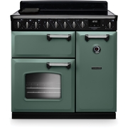 Rangemaster CLDL90EIPMGR/CM1 90cm Induction Range Cooker Classic Deluxe Mineral Green / Chrome, A Rated