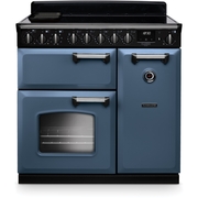 Rangemaster CLDL90EIPSTB/CM1 90cm Induction Range Cooker Classic Deluxe Stone Blue / Chrome, A Rated