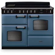 Rangemaster CLDLO110EIPSTB/CM1 110cm Induction Range Cooker Classic Deluxe Stone Blue / Chrome, A Rated