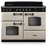 Rangemaster CLDLO110EIPPCR/CM1 110cm Induction Range Cooker Classic Deluxe Pale Cream / Chrome, A Rated