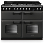 Rangemaster CLDLB110DFPSLT/CM1 110cm Dual Fuel Range Cooker Classic Deluxe Slate / Chrome, A Rated
