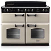 Rangemaster CLDLB110EIPPCR/CM1 110cm Induction Range Cooker Classic Deluxe Pale Cream / Chrome, A Rated