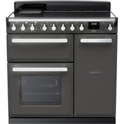 Rangemaster ESDL90EIPSLT/CM1 90cm Induction Range Cooker Estel Deluxe Slate / Chrome, A Rated