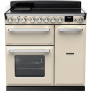 Rangemaster ESDL90EIPPCR/CM1 90cm Induction Range Cooker Estel Deluxe Pale Cream / Chrome, A Rated