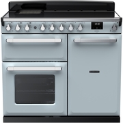 Rangemaster ESDL100EIPMSB/CM1 100cm Induction Range Cooker Estel Deluxe Misty Blue / Chrome, A Rated