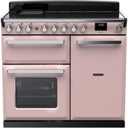 Rangemaster ESDL100EIPPPK/CM1 100cm Induction Range Cooker Estel Deluxe Pale Pink / Chrome, A Rated