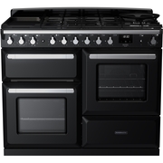 Rangemaster ESDLO110DFPGBL/CM1 110cm Dual Fuel Range Cooker Estel Deluxe Black / Chrome, A Rated