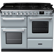 Rangemaster ESDLO110DFPMSB/CM1 110cm Dual Fuel Range Cooker Estel Deluxe Misty Blue / Chrome, A Rated