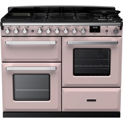 Rangemaster ESDLO110DFPPPK/CM1 110cm Dual Fuel Range Cooker Estel Deluxe Pale Pink / Chrome, A Rated