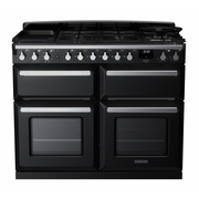 Rangemaster ESDLB110DFPGBL/CM1 110cm Dual Fuel Range Cooker Estel Deluxe Black / Chrome, A Rated