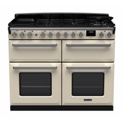 Rangemaster ESDLB110DFPPCR/CM1 110cm Dual Fuel Range Cooker Estel Deluxe Pale Cream / Chrome, A Rated