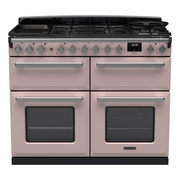 Rangemaster ESDLB110DFPPPK/CM1 110cm Dual Fuel Range Cooker Estel Deluxe Pale Pink / Chrome, A Rated