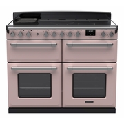 Rangemaster ESDLB110EIPPPK/CM1 110cm Induction Range Cooker Estel Deluxe Pale Pink / Chrome, A Rated
