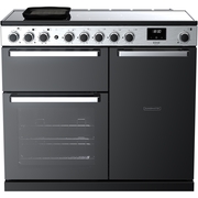 Rangemaster EDDL100EIGBLK/CM1 100cm Induction Range Cooker Edge Deluxe Black Glass / Chrome, A Rated