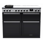 Rangemaster EDDLB110EIGBLK/CM1 110cm Induction Range Cooker Edge Deluxe Black Glass / Chrome, A Rated