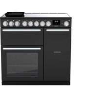 Rangemaster NEX90EIPCBL/CM1 90cm Induction Range Cooker Nexus Deluxe Charcoal Black / Chrome, A Rated