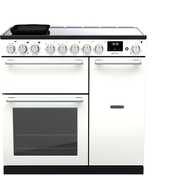 Rangemaster NEX90EIPWHT/CM1 90cm Induction Range Cooker Nexus Deluxe White / Chrome, A Rated