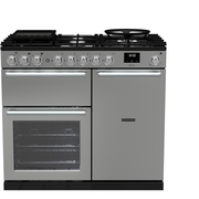 Rangemaster NEX100DFSTST/CM1 100cm Dual Fuel Range Cooker Nexus Deluxe Stainless Steel / Chrome, A Rated